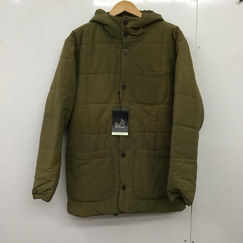 ゴースローキャラバン go slow caravan ジャケット、上着 ジャンパー、ブルゾン カジュアルジャケット アウター パーカー 5 ロゴ、文字 カーキ / カーキ /  メンズ USED 古着 中古 10147598