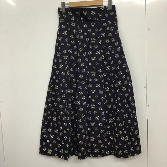 ニコアンド niko and... スカート ロングスカート ×iamsumy S212FM03TO FREE 総柄 X 花柄 紺 / ネイビー /  レディース USED 古着 中古 10139356