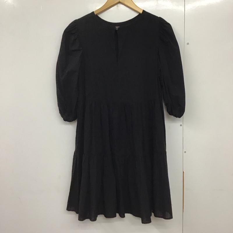 ローリーズファーム LOWRYS FARM ワンピース ミニスカート FREE 無地 黒 / ブラック /  レディース USED 古着 中古 10142136