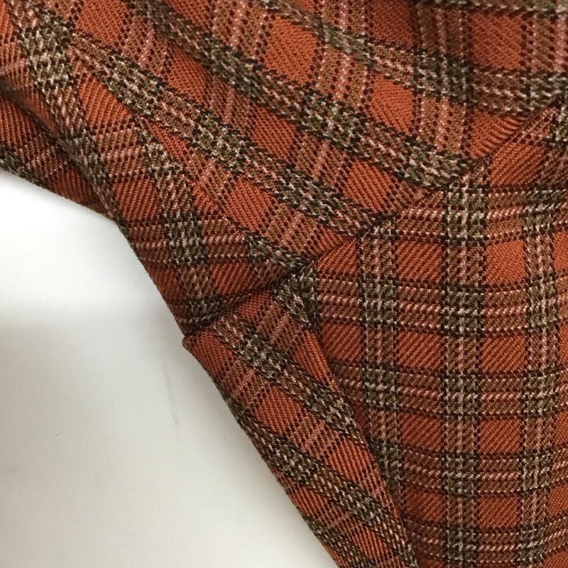 ミルクフェド MILKFED. パンツ スラックス 103223031009 PLAID INVERTED BOX PLEAT PANTS M チェック 橙 / オレンジ /  レディース USED 古着 中古 10134235