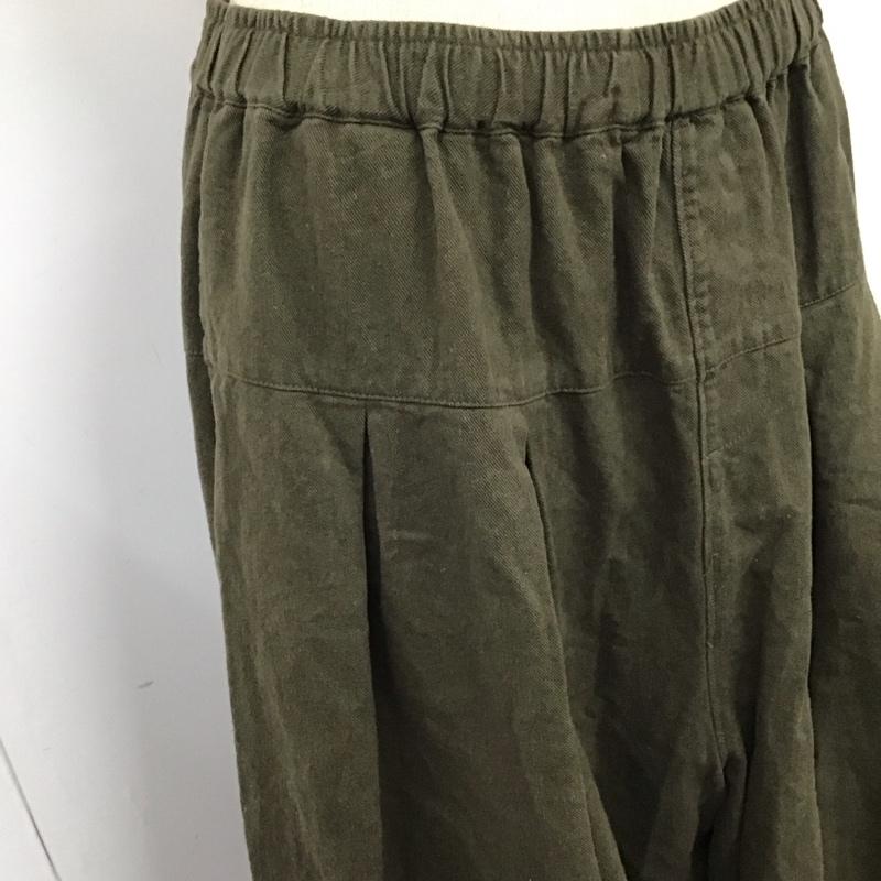 スタディオクリップ studio CLIP パンツ サルエルパンツ M 無地 カーキ / カーキ /  レディース USED 古着 中古 10119862