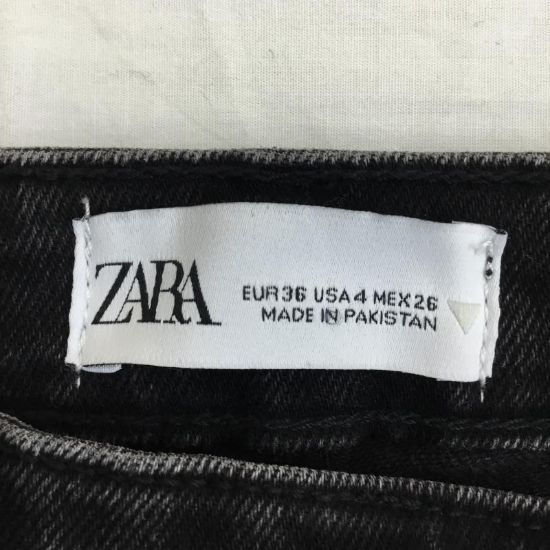 ザラ ZARA パンツ デニム、ジーンズ 36 無地 黒 / ブラック /  レディース USED 古着 中古 10139661