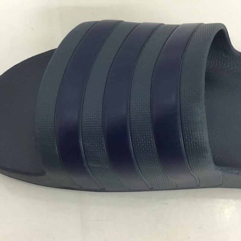 アディダス adidas サンダル サンダル IF0895 シャワーサンダル ADILETTE AQUA 28.5cm 28.5cm ボーダー柄 紺 / ネイビー /  メンズ USED 古着 中古 10124284