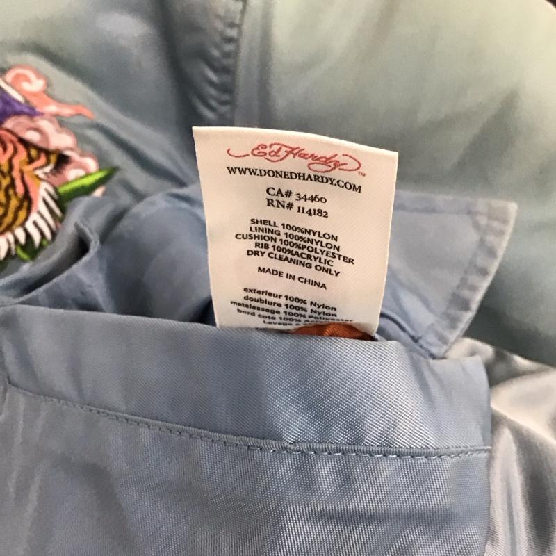 エドハーディー Ed Hardy ジャケット、上着 ジャンパー、ブルゾン XL 刺繍 水色 / ライトブルー /  メンズ USED 古着 中古 10123477