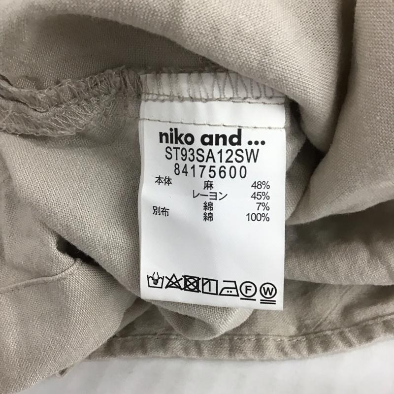 ニコアンド niko and... シャツ、ブラウス 半袖 st93sa12sw CPOビックシャツ M 無地 ベージュ / ベージュ /  レディース USED 古着 中古 10121215