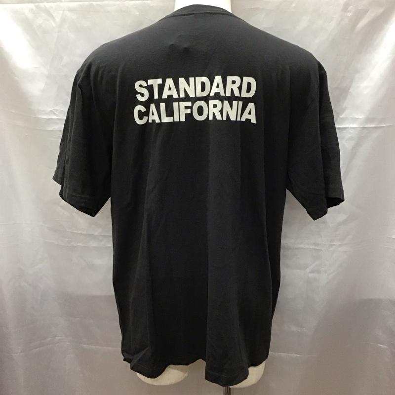 スタンダード カリフォルニア STANDARD CALIFORNIA Tシャツ 半袖 半袖カットソー プリントTシャツ クルーネックカットソー XL ロゴ、文字 黒 / ブラック /  メンズ USED 古着 中古 10113174