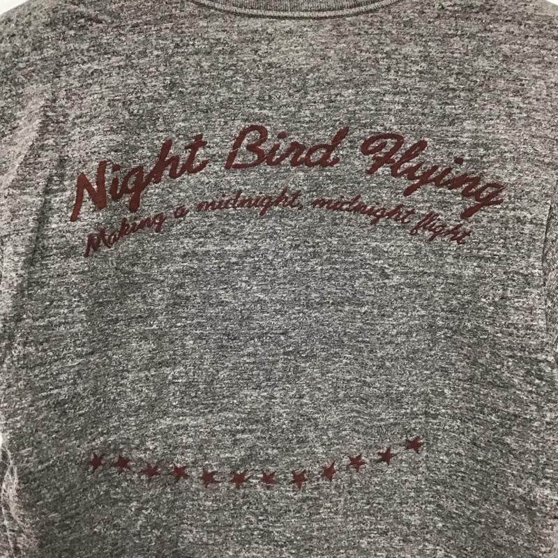 ハードバード HARD BIRD Tシャツ 半袖 半袖カットソー プリントTシャツ クルーネックカットソー 38 ロゴ、文字 灰 / グレー /  メンズ USED 古着 中古 10125973