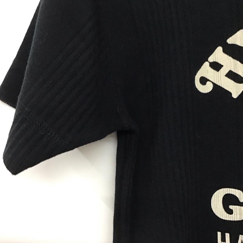 ヒステリックグラマー HYSTERIC GLAMOUR Tシャツ 半袖 半袖カットソー プリントTシャツ クルーネックカットソー リブ S プリント 黒 / ブラック /  メンズ USED 古着 中古 10141733