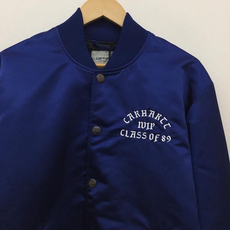 カーハートダブリューアイピー Carhartt WIP ジャケット、上着 ジャンパー、ブルゾン I032993 CLASS OF 89 BOMBER JACKET S ロゴ、文字 青 / ブルー /  メンズ USED 古着 中古 10140258