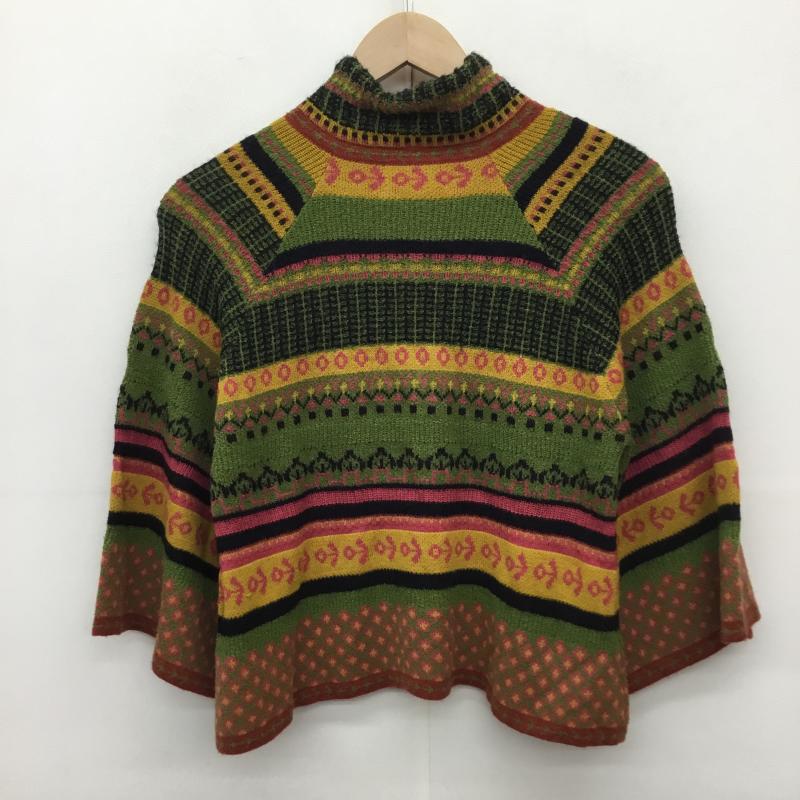 ホコモモラ Jocomomola カーディガン 七分袖 40 幾何柄 マルチカラー / マルチカラー /  レディース USED 古着 中古 10143129