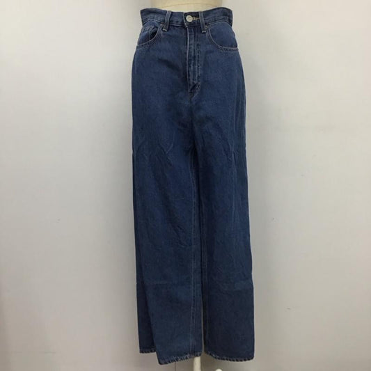 マウジー MOUSSY パンツ デニム、ジーンズ 010FSA11-0500-1 COTTON LINEN WIDE STRAIGHT 無地 青 / ブルー /  レディース USED 古着 中古 10112975