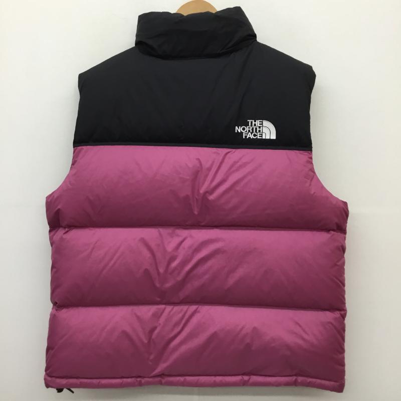 ザノースフェイス THE NORTH FACE×BEAMS ジャケット、上着 ダウンベスト NF0A3JQQ748-L　RETRO NUPTSE VEST　ヌプシ　ベスト L ロゴ、文字 X 刺繍 黒 / ブラック / X 桃 / ピンク /  メンズ USED 古着 中古 10125300