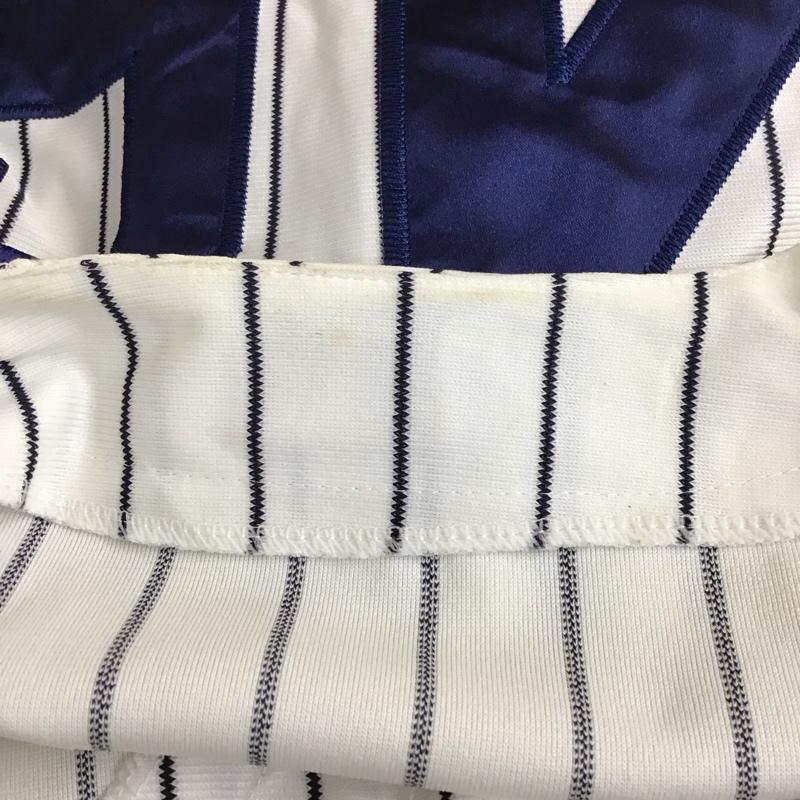 マジェスティック MAJESTIC シャツ、ブラウス 半袖 半袖シャツ ノーカラーシャツ 半袖カットソー ストライプシャツ ロゴ、文字 白 / ホワイト /  メンズ USED 古着 中古 10119132