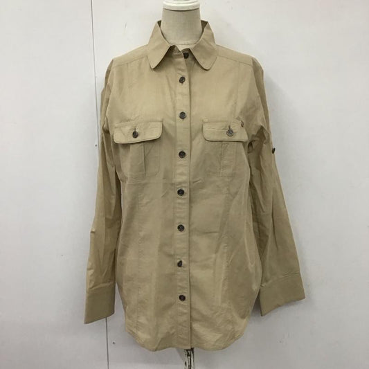 バーバリーロンドン Burberry London シャツ、ブラウス 長袖 長袖シャツ カラーシャツ ポケットシャツ 長袖カットソー 38 無地 ベージュ / ベージュ /  レディース USED 古着 中古 10112511