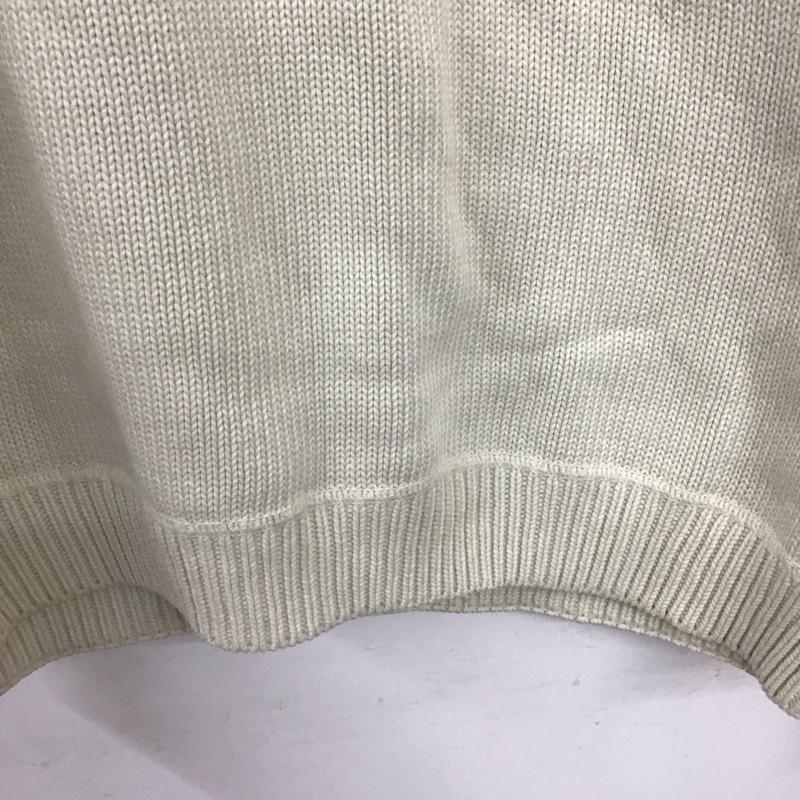 ザラ ZARA ニット、セーター 長袖 長袖ニットカットソー クルーネック セーター L 無地 白 / ホワイト /  メンズ USED 古着 中古 10143189