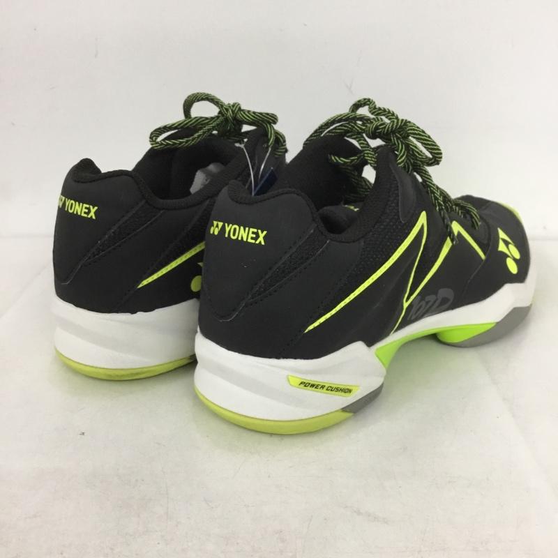 ヨネックス YONEX スニーカー スニーカー SHT107D テニスシューズ パワークッション 107D 27cm 27.0cm ロゴ、文字 黒 / ブラック / X 黄 / イエロー /  メンズ USED 古着 中古 10142479