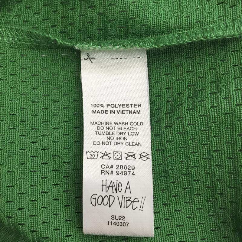 ステューシー STUSSY Tシャツ 半袖 ゲームシャツ　クルーフットボールシャツ M ロゴ、文字 X プリント 緑 / グリーン /  メンズ USED 古着 中古 10112604