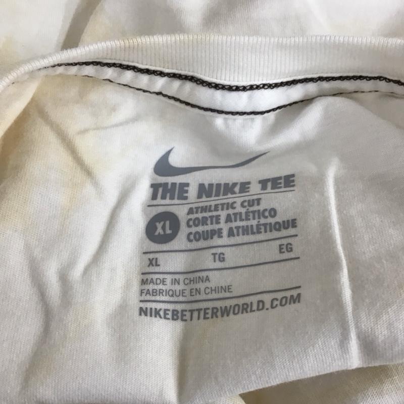ナイキ NIKE Tシャツ 半袖 CW4318-210 M COTTON ED SS TEE スポーツウェア タグ付き XL ロゴ、文字 茶 / ブラウン / X ベージュ / ベージュ /  メンズ USED 古着 中古 10114622