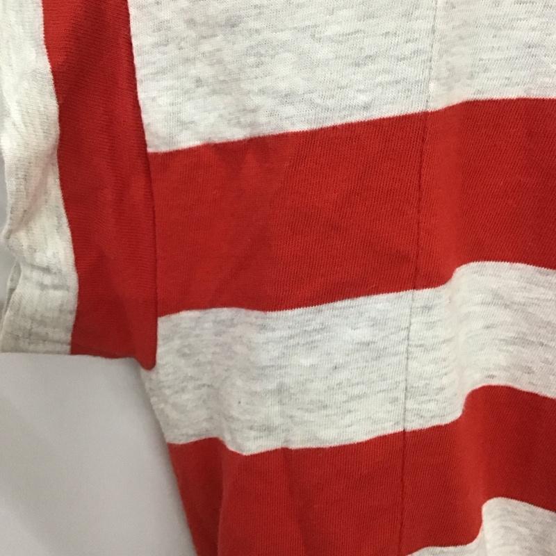 ジュンヤワタナベコムデギャルソン JUNYA WATANABE COMME des GARCONS カットソー 半袖 半袖カットソー ドルマンスリーブ ボーダー M ボーダー柄 灰 / グレー / X 赤 / レッド /  レディース USED 古着 中古 10136265