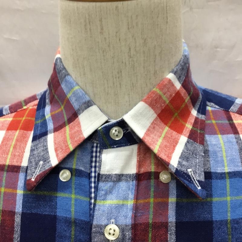 サイコバニー Psycho Bunny シャツ、ブラウス 半袖 半袖シャツ カラーシャツ 半袖カットソー チェックシャツ L チェック マルチカラー / マルチカラー /  メンズ USED 古着 中古 10119398