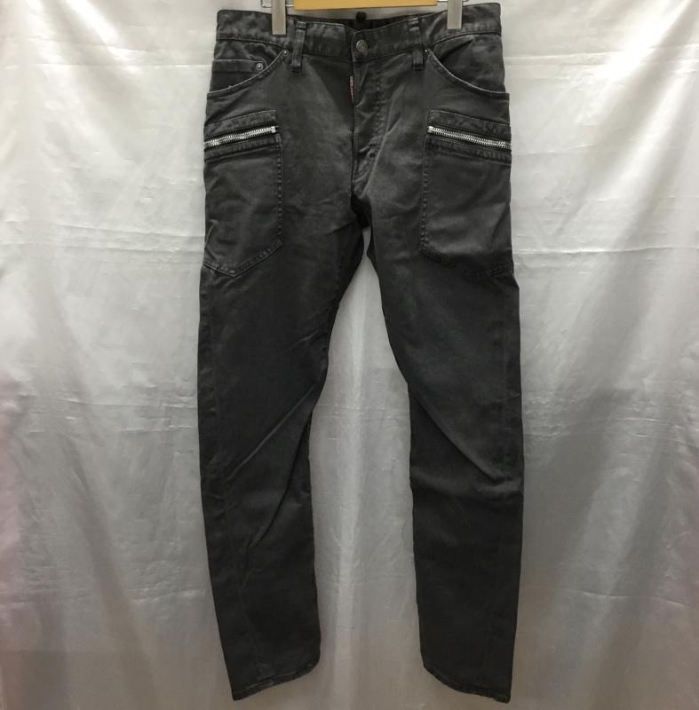 ディースクエアード2 DSQUARED2 パンツ デニム、ジーンズ デニムパンツ スリムパンツ ストレッチパンツ ジーンズ 46インチ 無地 黒 / ブラック /  メンズ USED 古着 中古 10120260