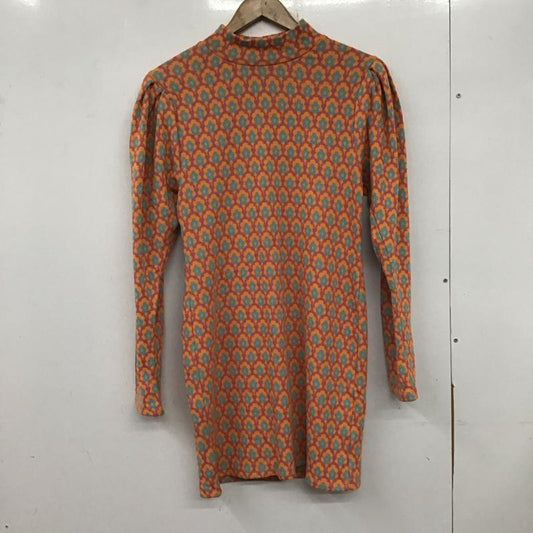 ザラ ZARA ワンピース ロングスカート 長袖ワンピース フレアスカート L プリント マルチカラー / マルチカラー /  レディース USED 古着 中古 10135446