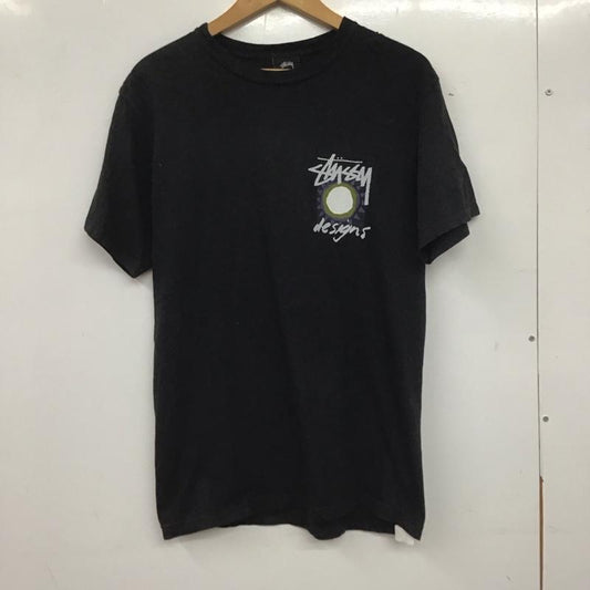 ステューシー STUSSY Tシャツ 半袖 半袖カットソー プリントTシャツ クルーネックカットソー S プリント 黒 / ブラック /  メンズ USED 古着 中古 10139554