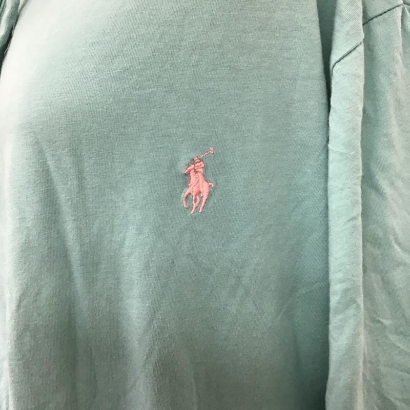 ポロラルフローレン POLO RALPH LAUREN パーカー 半袖 プルオーバー 2XL ワンポイント 水色 / ライトブルー /  レディース USED 古着 中古 10115477