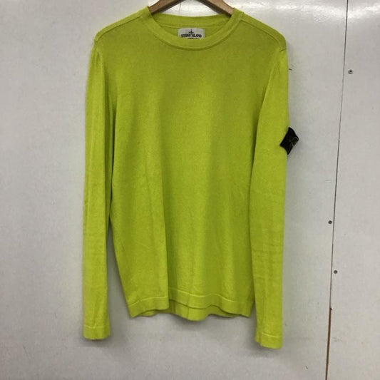 ストーンアイランド STONE ISLAND Tシャツ 長袖 M 無地 黄緑 / イエローグリーン /  メンズ USED 古着 中古 10134845