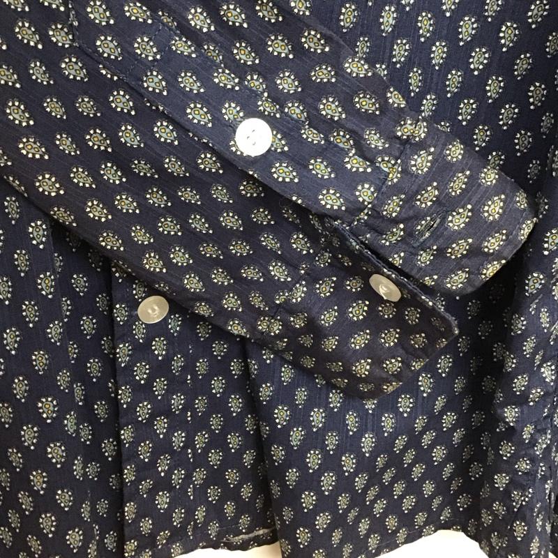 ファクト fuct シャツ、ブラウス 長袖 長袖シャツ 総柄シャツ カラーシャツ XL プリント 紺 / ネイビー /  メンズ USED 古着 中古 10145266