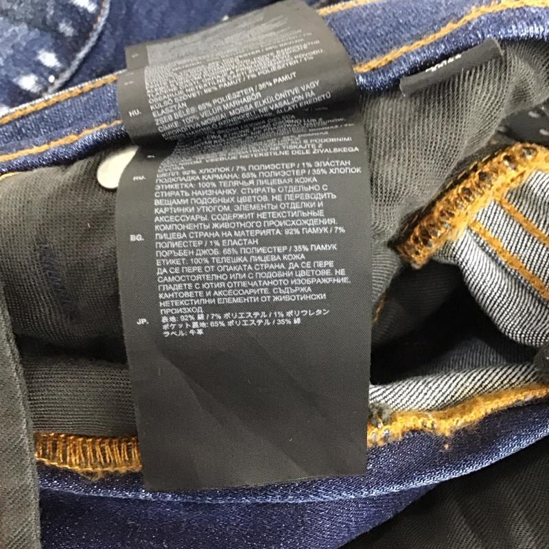 ジースターロゥ G-STAR RAW パンツ デニム、ジーンズ デニムパンツ スリムパンツ ストレッチパンツ ジーンズ 34 プリント インディゴ / インディゴ /  メンズ USED 古着 中古 10116621