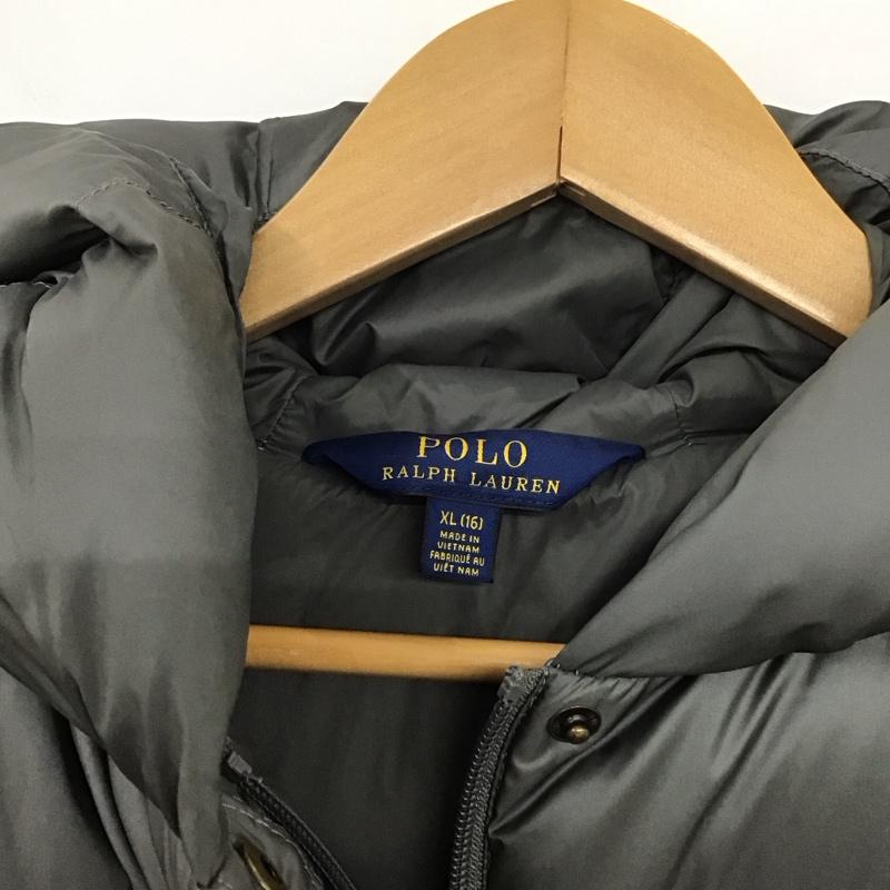 ポロラルフローレン POLO RALPH LAUREN コート ダウンコート 160cm 無地 灰 / グレー /  ガールズ USED 古着 中古 10132408