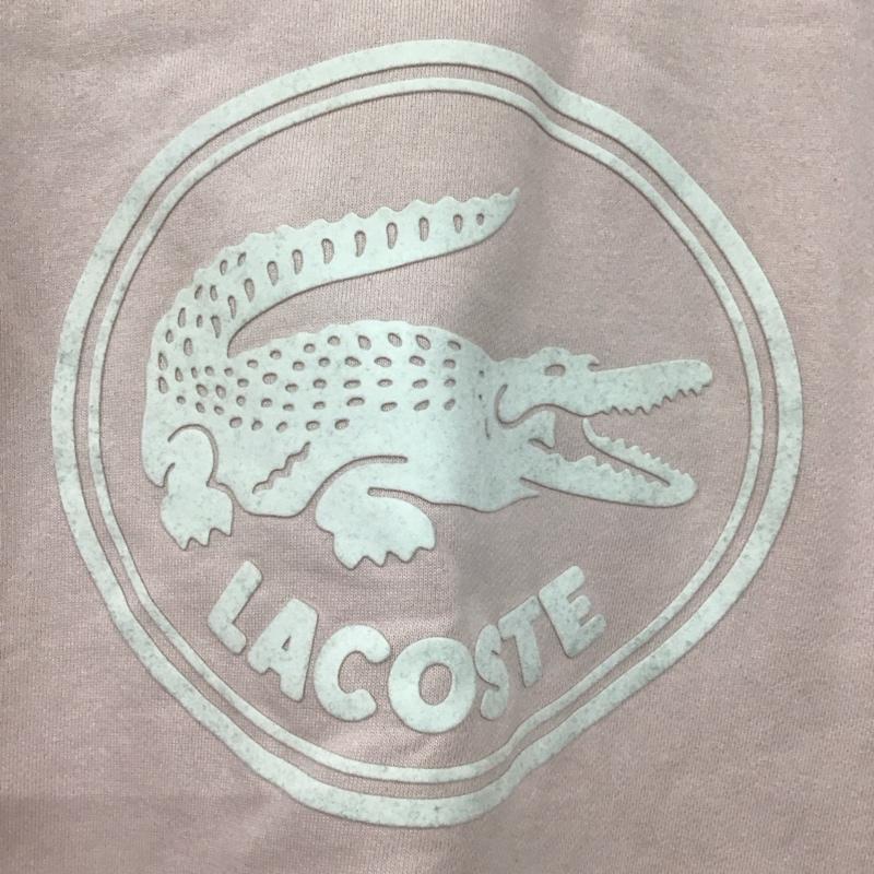 ラコステ LACOSTE トレーナー 長袖 長袖トレーナー スウェット クルーネック プルオーバー 34 ロゴ、文字 桃 / ピンク /  レディース USED 古着 中古 10145116