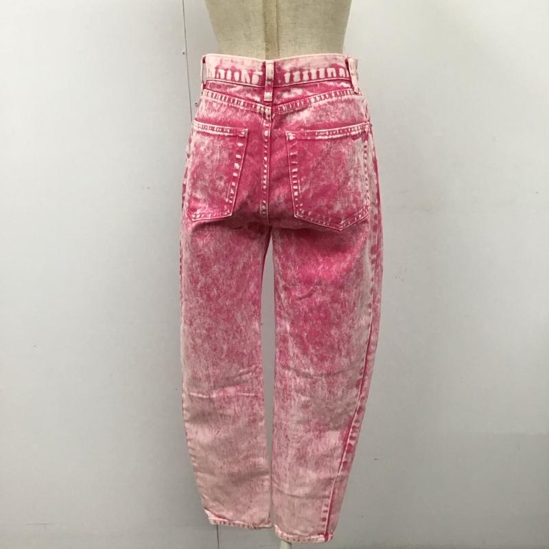エックスガール X-girl パンツ デニム、ジーンズ 105201031009 BLEACHED テーパードパンツ ケミカルウォッシュジャケット 1 ロゴ、文字 桃 / ピンク /  レディース USED 古着 中古 10118810
