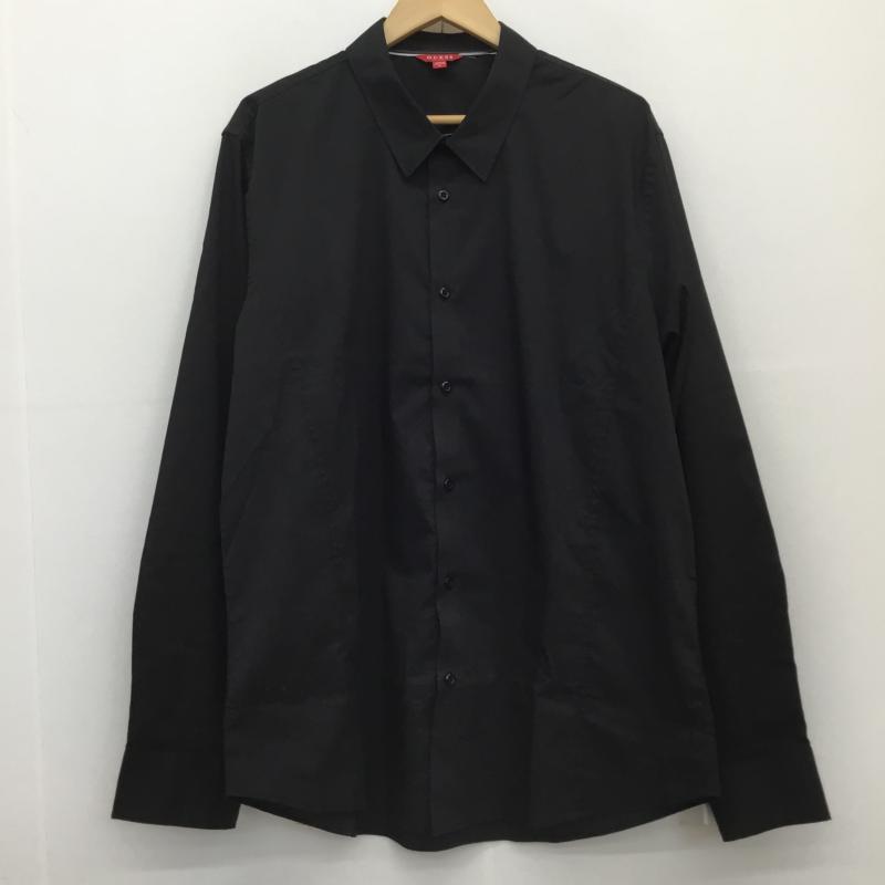 ゲス Guess シャツ、ブラウス 長袖 XL 無地 黒 / ブラック /  メンズ USED 古着 中古 10110369