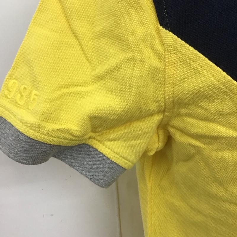 トミーヒルフィガー TOMMY HILFIGER ポロシャツ 半袖 C887855152-762 S ワンポイント 灰 / グレー / X 黄 / イエロー / X 紺 / ネイビー /  メンズ USED 古着 中古 10111567