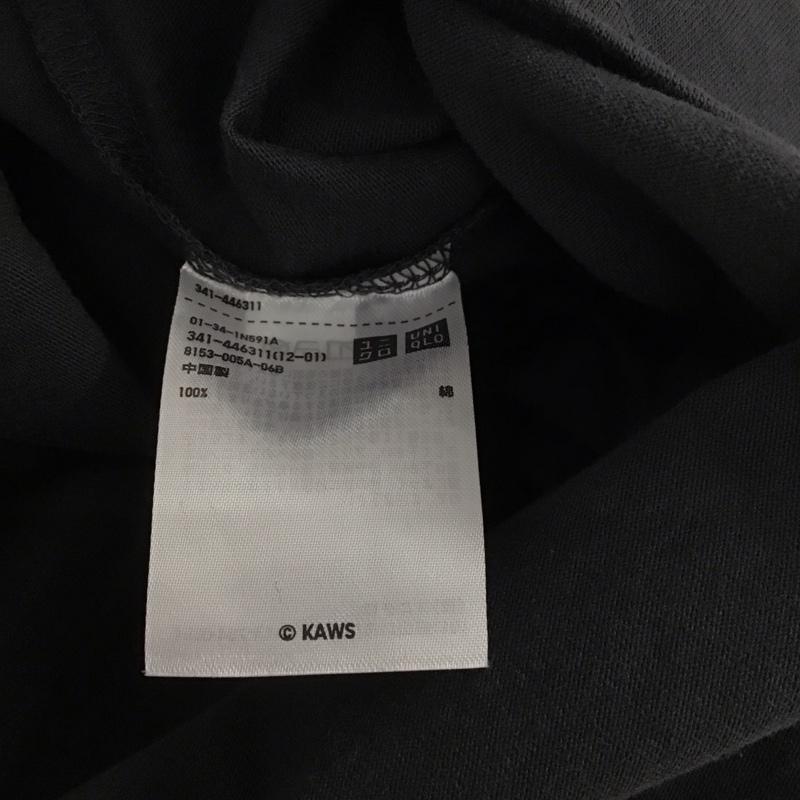 ユニクロ UNIQLO Tシャツ 半袖 341-446311 Tシャツ プリントTシャツ クルーネックカットソー 半袖カットソー XXL プリント 黒 / ブラック /  メンズ USED 古着 中古 10106545