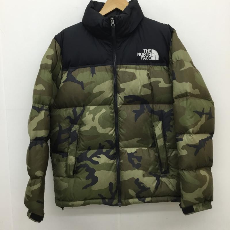 ザノースフェイス THE NORTH FACE ジャケット、上着 ダウンジャケット ND91842　Novelty Nuptse Jacket ヌプシ　ジャケット L カモフラージュ柄・迷彩 黒 / ブラック / X 緑 / グリーン /  メンズ USED 古着 中古 10120964
