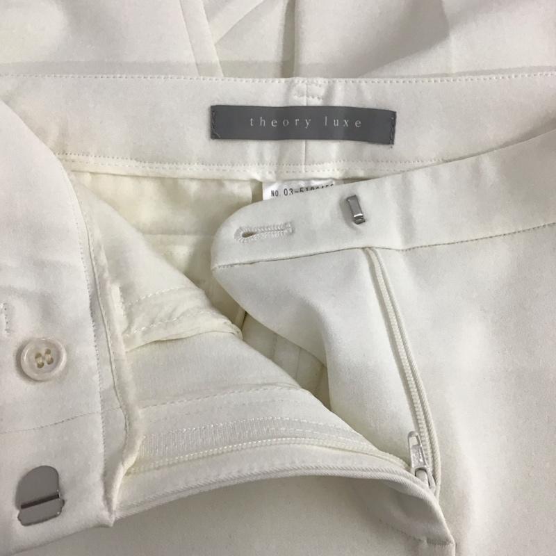 セオリーリュクス theory luxe パンツ スラックス 03-5106455 センタープレス 38 無地 白 / ホワイト /  レディース USED 古着 中古 10133748