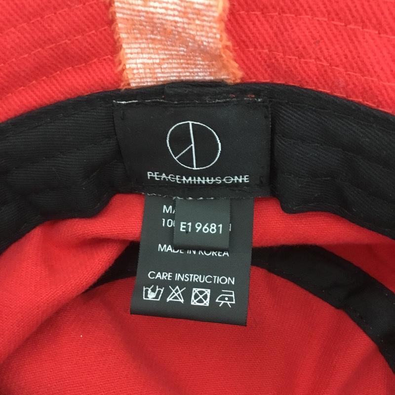 ピースマイナスワン peaceminusone 帽子 ハット バケットハット バケハ コットン 無地 赤 / レッド /  メンズ USED 古着 中古 10124279