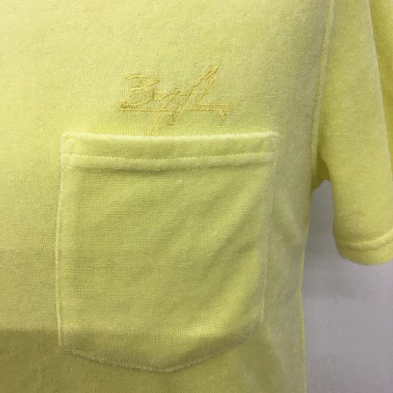 ベイフロー BAYFLOW Tシャツ 半袖 BM1706TA01 パイル地 胸ポケット 2 ロゴ、文字 黄 / イエロー /  メンズ USED 古着 中古 10106944