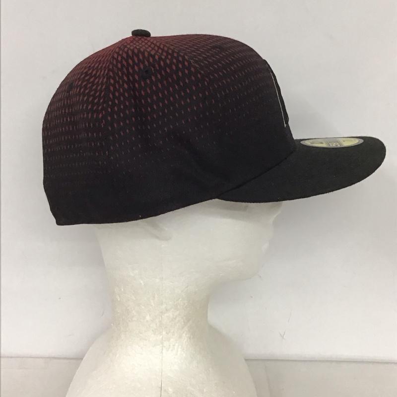 ニューエラ NEW ERA 帽子 キャップ 59FIFTY MLB ロゴ、文字 黒 / ブラック / X 赤 / レッド /  メンズ USED 古着 中古 10132438