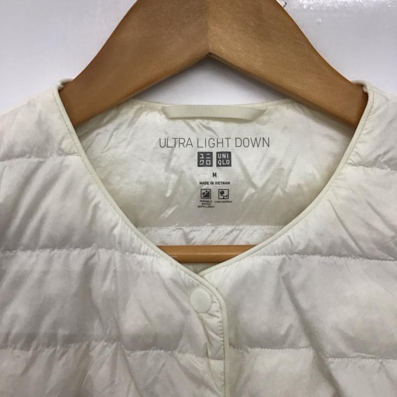 ユニクロ UNIQLO ジャケット、上着 ダウンジャケット 211-429456 ウルトラライトダウンコンパクトジャケット M 無地 白 / ホワイト /  レディース USED 古着 中古 10150040