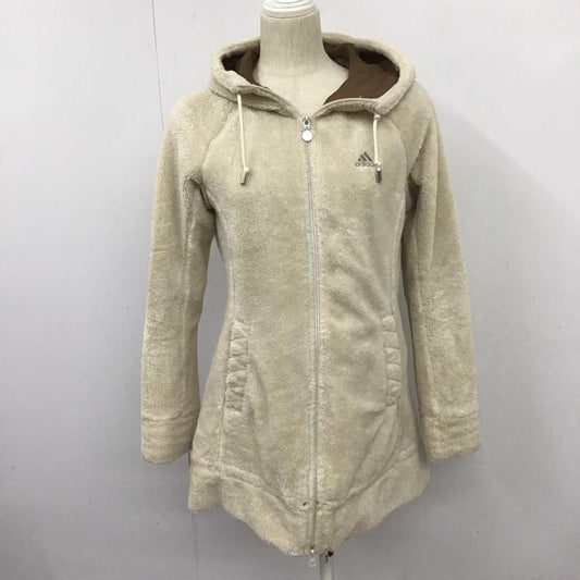 アディダス adidas パーカー 長袖 ボアパーカー M 無地 ベージュ / ベージュ /  レディース USED 古着 中古 10128362