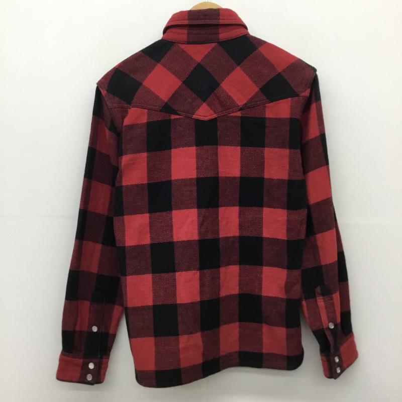 フラットヘッド The Flat Head シャツ、ブラウス 長袖 36 チェック 赤 / レッド /  メンズ USED 古着 中古 10141440