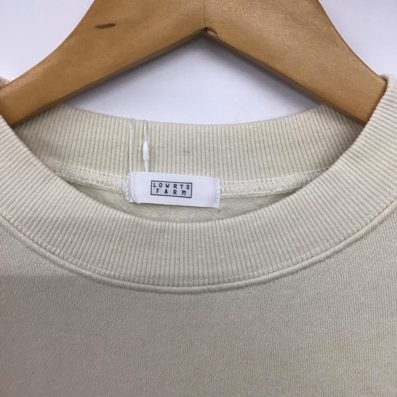 ローリーズファーム LOWRYS FARM トレーナー 長袖 タグ付 2 無地 オフホワイト / オフホワイト /  レディース USED 古着 中古 10147754