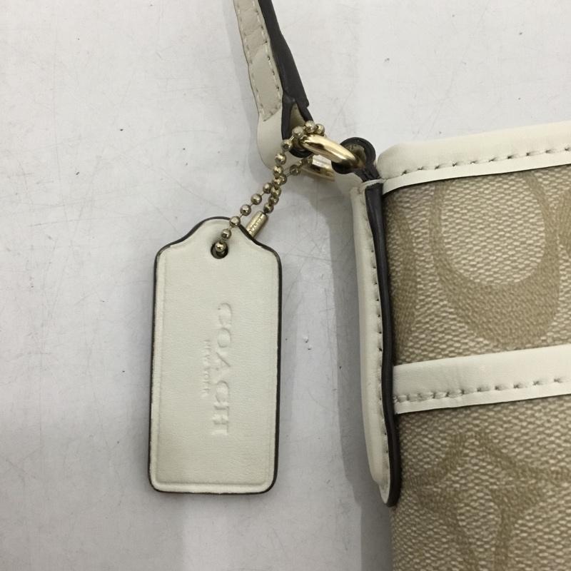 コーチ COACH ショルダーバッグ ショルダーバッグ F29210 シグネチャー柄 ロゴ、文字 ベージュ / ベージュ /  レディース USED 古着 中古 10149478