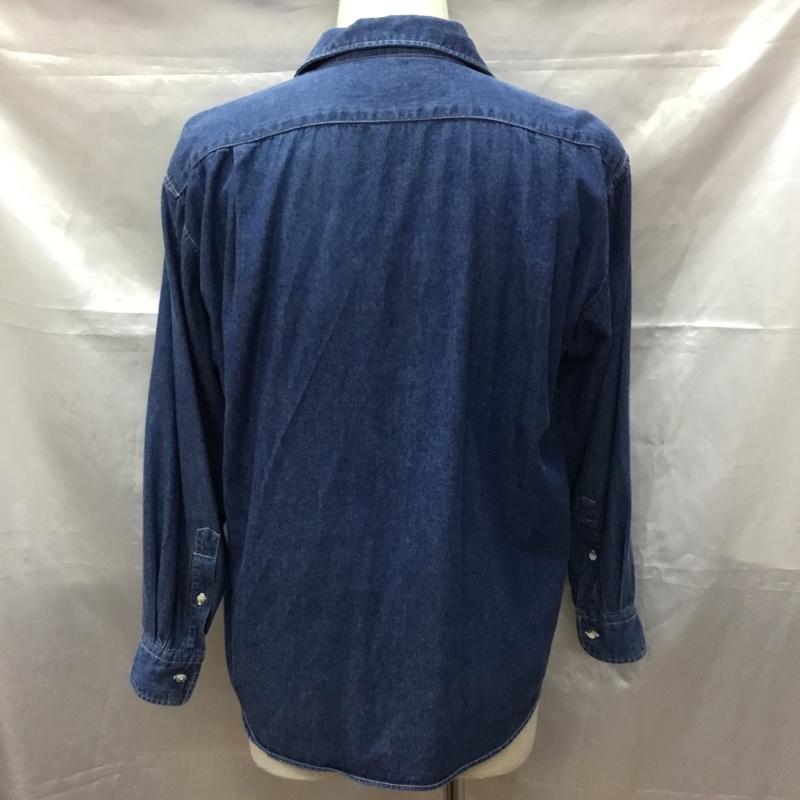 ポロクラブ POLOCLUB シャツ、ブラウス 長袖 長袖シャツ カラーシャツ ポケットシャツ 長袖カットソー デニムシャツ ロゴ、文字 インディゴ / インディゴ /  メンズ USED 古着 中古 10113315