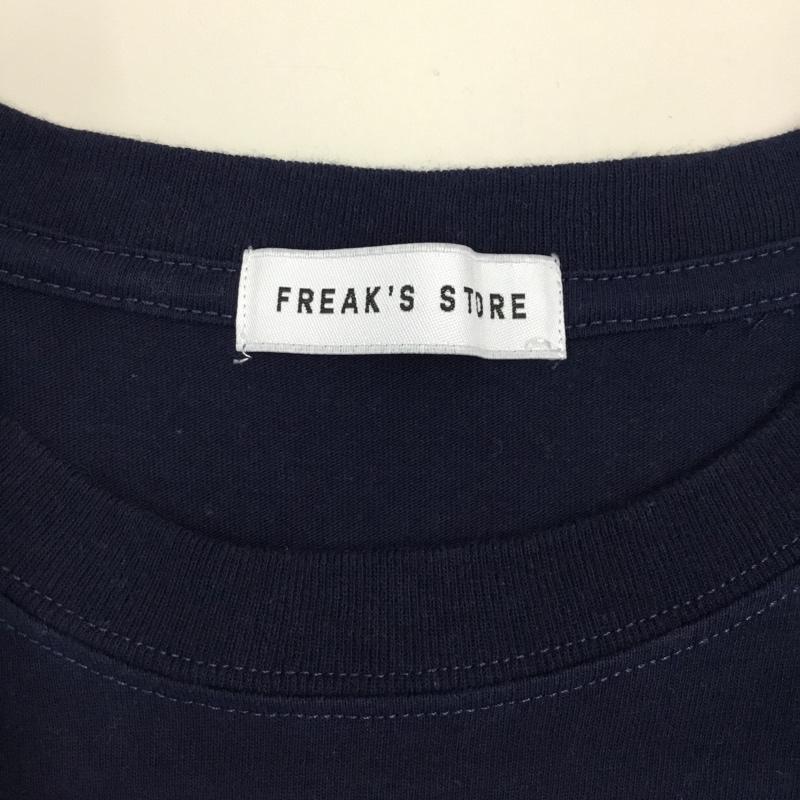 フリークスストア FREAK S STORE Tシャツ 半袖 FS-ST-01 クマ 刺繍 クルーネック L ワンポイント 紺 / ネイビー /  メンズ USED 古着 中古 10120992