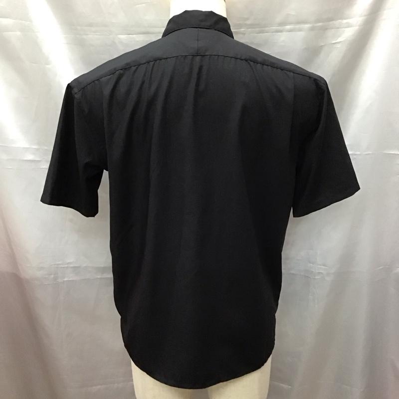 ユナイテッドアローズグリーンレーベルリラクシング UNITED ARROWS green label relaxing シャツ、ブラウス 半袖 半袖シャツ カラーシャツ 半袖カットソー ポケットシャツ S 無地 黒 / ブラック /  メンズ USED 古着 中古 10113216